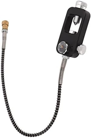 Alomejor Scuba Diving Tank Refill Adapter with Gauge Hose Rustproof Scuba Yolk Fill Station Oxygen Cylinder Refill Adapter Diving Equipment