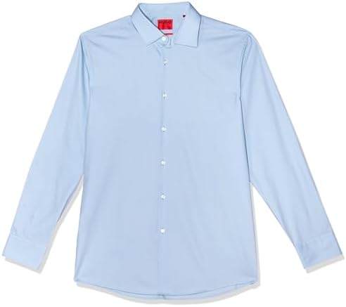 HUGO Men's Classic Popelin Button Down Dress Shirt