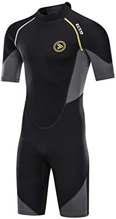 ZCCO Men's Wetsuits 1.5/3mm Premium Neoprene Back Zip Shorty Dive Skin for Spearfishing,Snorkeling, Surfing,Canoeing,Scuba Diving Suits