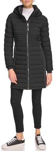 Calvin Klein Women's Long Light-Weight Puffer Jacket