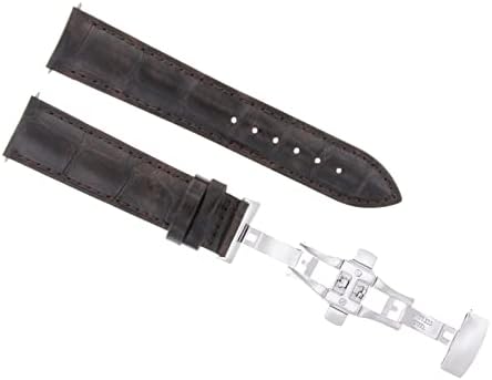 Ewatchparts 20MM LEATHER WATCH BAND STRAP DEPLOYMENT CLASP BUCKLE COMPATIBLE WITH BREGUET WATCH D/BROWN
