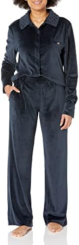 Emporio Armani womens Quilted Chenille Jacket and Loose Fit Pants TracksuitTracksuit