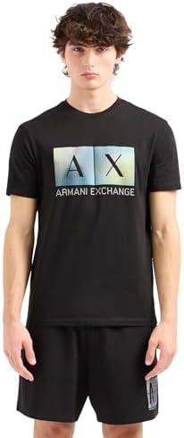 Emporio Armani Men's Regular Fit Cotton Gradiant Box Logo Tee