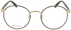 Gucci GG0297OK Trendy Round Metal Eyeglasses 52mm