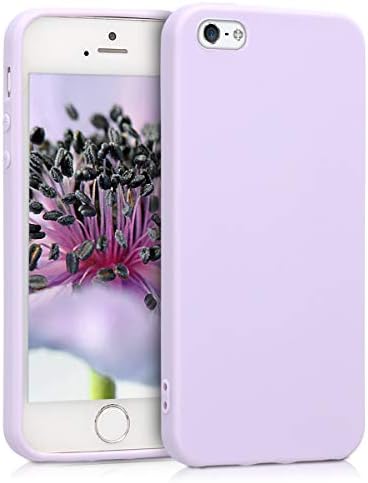 kwmobile Case Compatible with Apple iPhone SE (1.Gen 2016) / iPhone 5 / iPhone 5S Case - Soft Slim Protective TPU Silicone Cover - Lavender