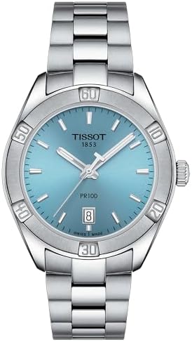 Tissot Womens PR 100 Lady Sport Chic Swiss Quartz Watch, Grey, Stainless Steel, 18 (T1019101135100)