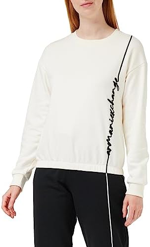A｜X ARMANI EXCHANGE Women's Signature Logo French Terry Pullover Sweatshirt