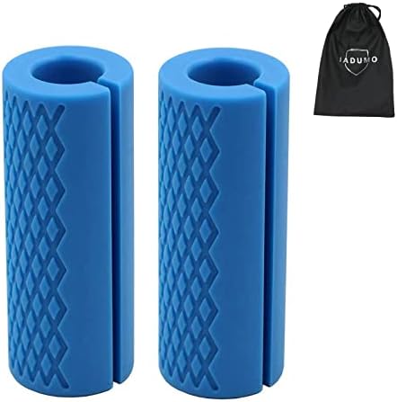 IADUMO Barbell Grips - Thick Dumbbell Grips Arm Blaster Adapter with High-Density Silicone Rubber, Bar Grips for Weightlifting Muscle Growth Rapidly and Hands Stress Relieve