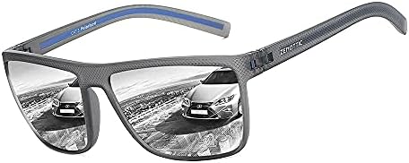 ZENOTTIC Polarized Sunglasses for Men Lightweight TR90 Frame UV400 Protection Square Sun Glasses