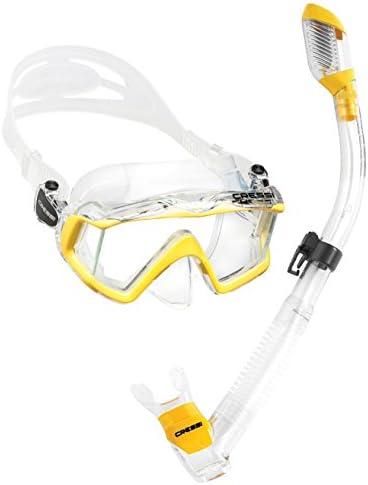 Cressi Panoramic Wide View Mask & Dry Snorkel for Snorkeling, Scuba Diving. Pano 3 + Supernova Dry: Designed in Italy