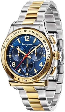 Salvatore Ferragamo Men's Ferragamo 1898 Swiss Quartz Watch with Stainless-Steel Strap, Two Tone, 20 (Model: SFDK00418)