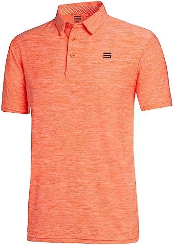 Three Sixty Six Golf Shirts for Men - Dry Fit Short-Sleeve Polo, Athletic Casual Collared T-Shirt