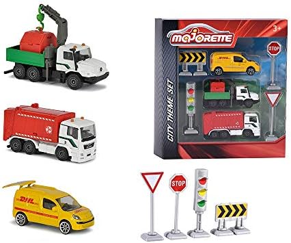 DICKIE TOYS Majorette - City Die-Cast 7 Piece Playset, 1:64 Scale