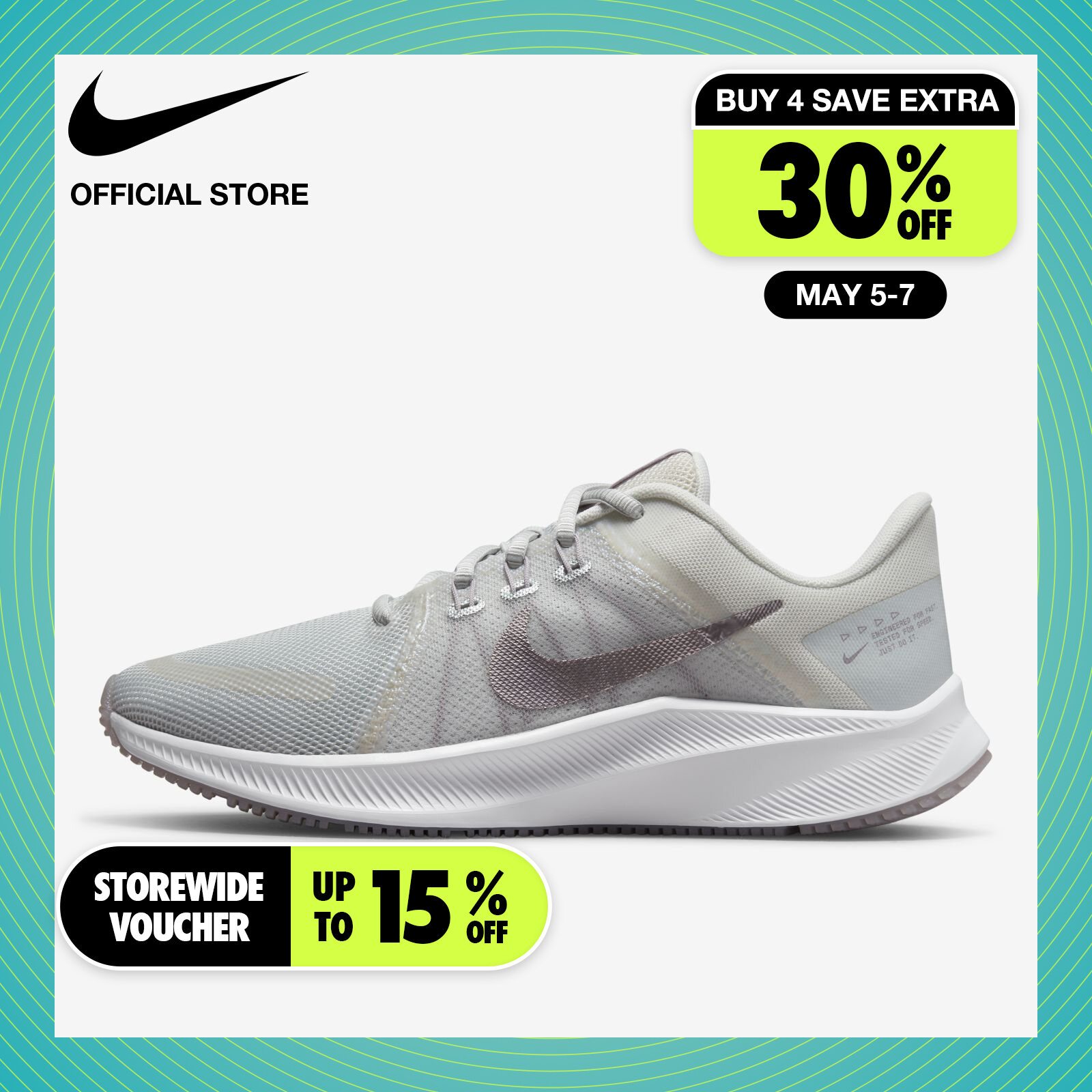 Nike Women's Quest 4 Premium Road Running Shoes - Photon Dust