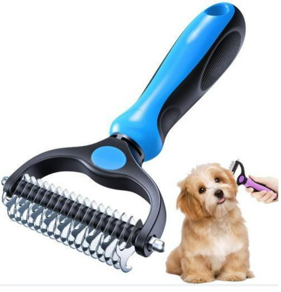 "Local stock" Pet grooming brush Pat Your Pet Deshedding Brush - Double-Sided Undercoat Rake for Dogs & Cats - Shedding Comb and Demat
