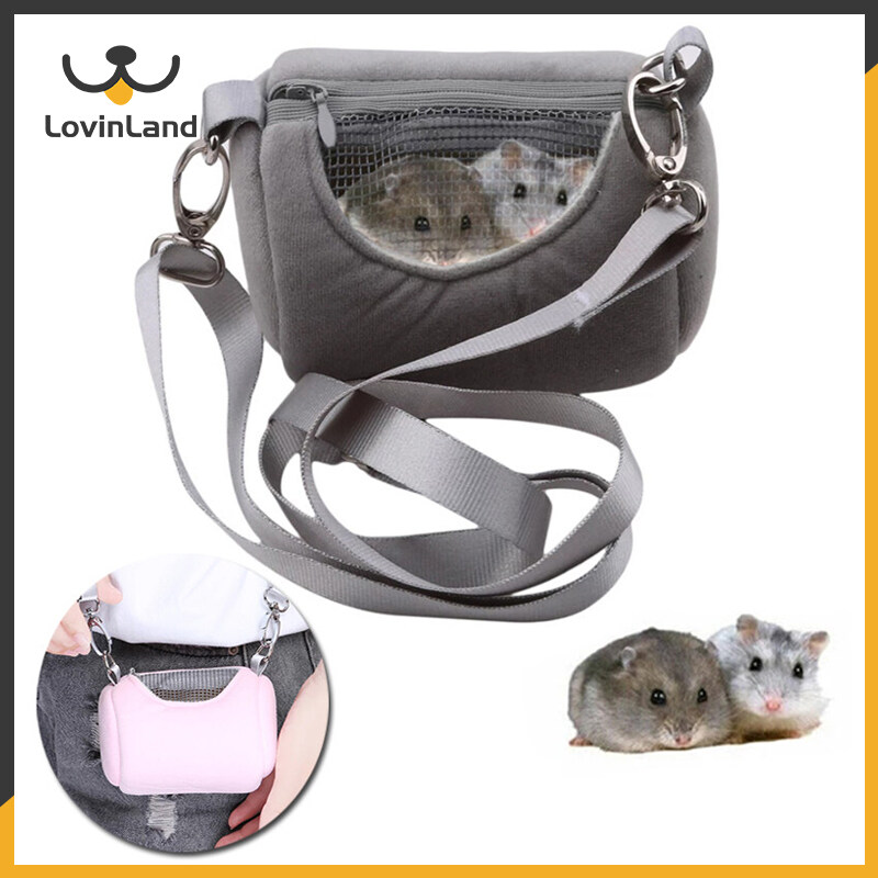 Lovinland Pet Carrier Bag Mini Animal Pig Flee Little Small Breeds Carrying Cage Travel Shoulder Bag Warm Home For Small Mouse Rats Goods