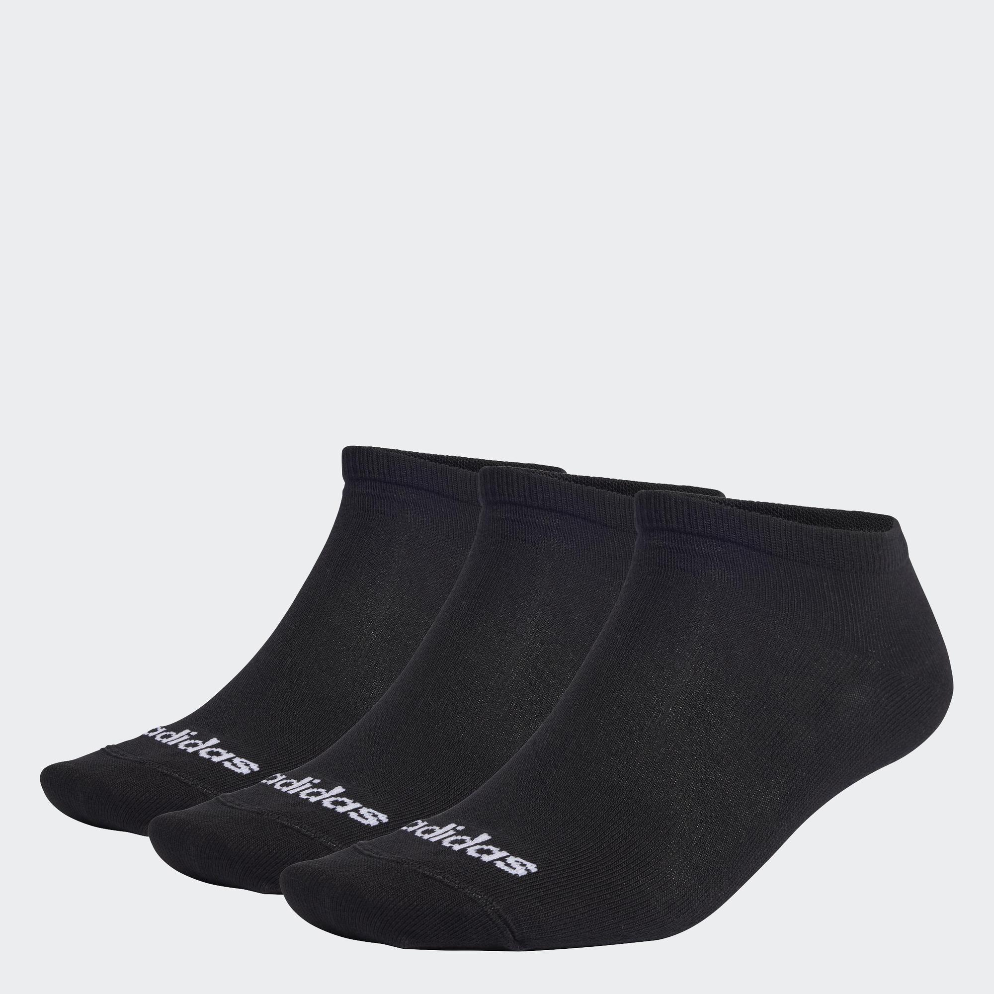 adidas Lifestyle Thin Linear Low-Cut Socks 3 Pairs Unisex Black IC1299