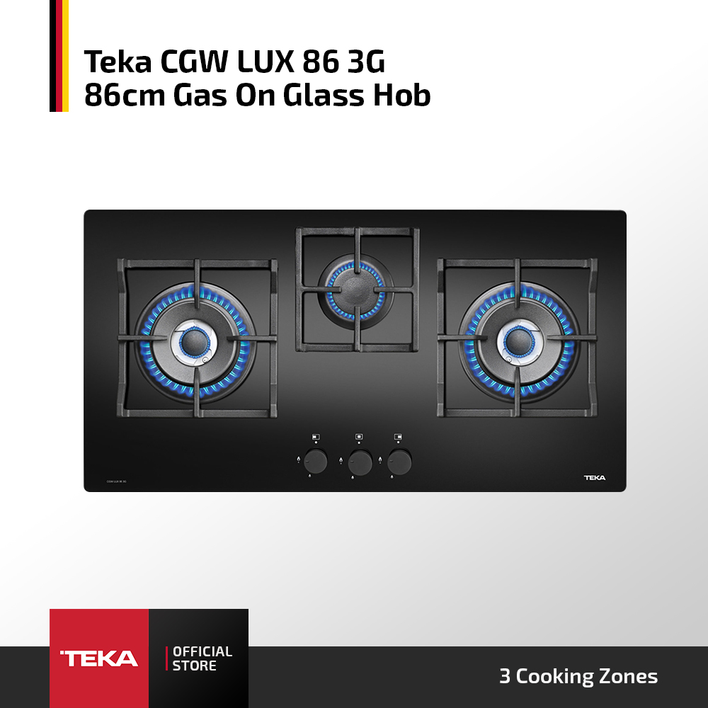 Teka CGW LUX 86 3G - 86cm Gas On Glass Hob