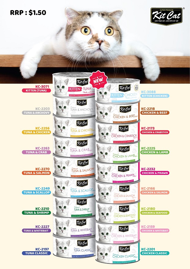 OFFER! [24 cans] Kit Cat Canned Food Grain Free Cat Wet Can Food 80g X 24 *No Mix Flavours*