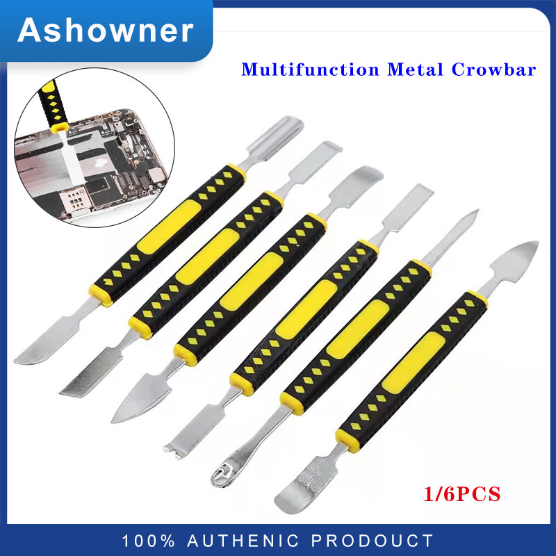 1/6PCS Mobile Phone Repair Opening Tool Metal Crowbar Kits Universal Multifunction Disassemble Tool for Mobile Phones Tablet Home Appliance